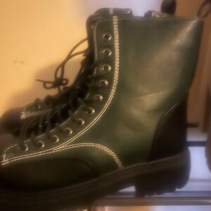 Green and Black Men's Boots